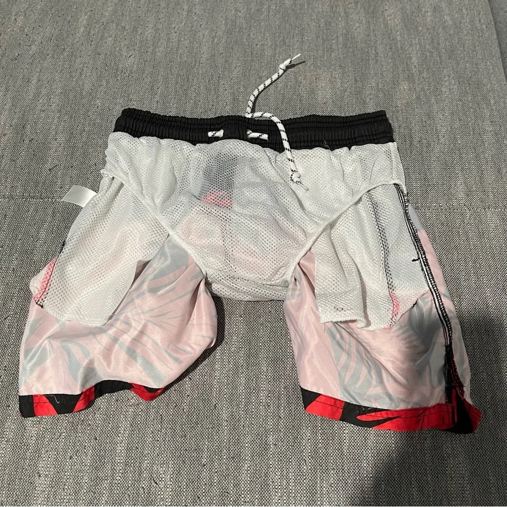 Men’s | Size Small | Swim Trunks | Black & Red
